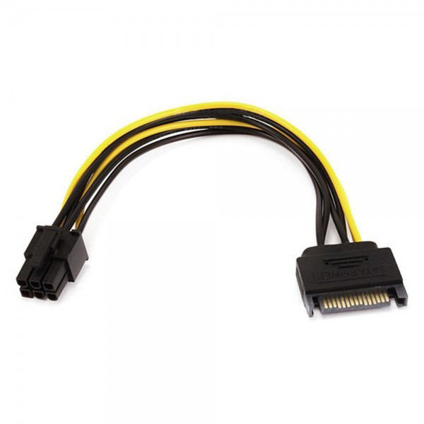 Cablu de alimentare de la Sata 15 pini la PCI-E Express 6 Pini , 18 cm