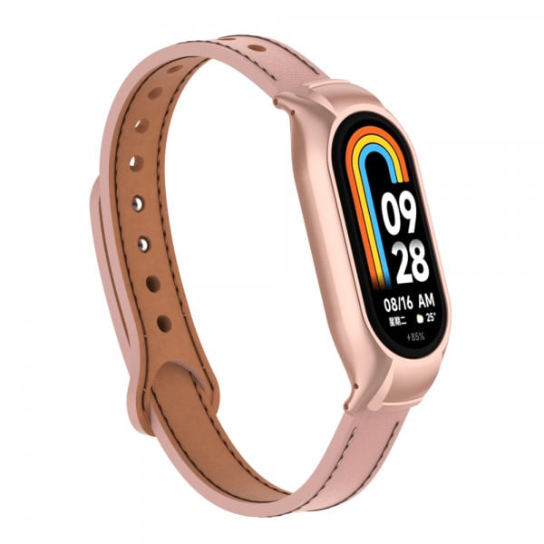 Curea din piele pentru bratara smartwatch Xiaomi Mi Band 7, roz - 2 | YEO