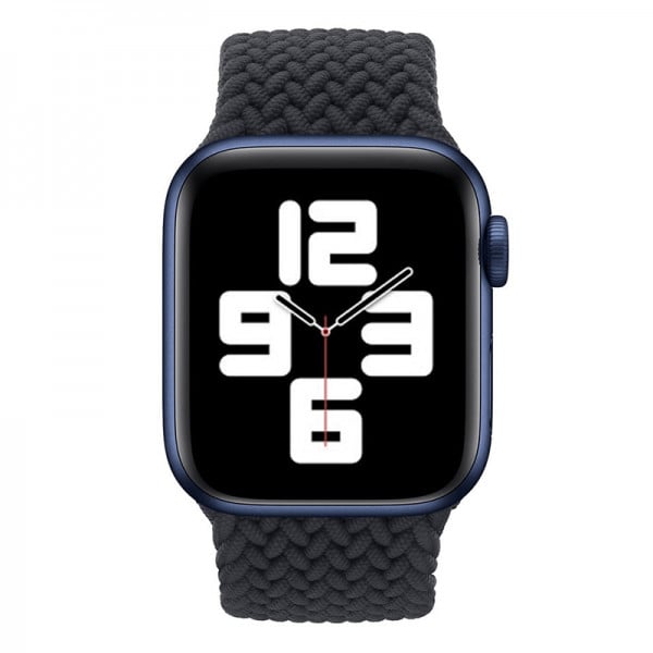 Curea elastica stretch din nylon, pentru Apple Watch 1 / 2 / 3 / 4 / 5 / 6 / SE series, 42/ 44mm,L, negru - 3 | YEO