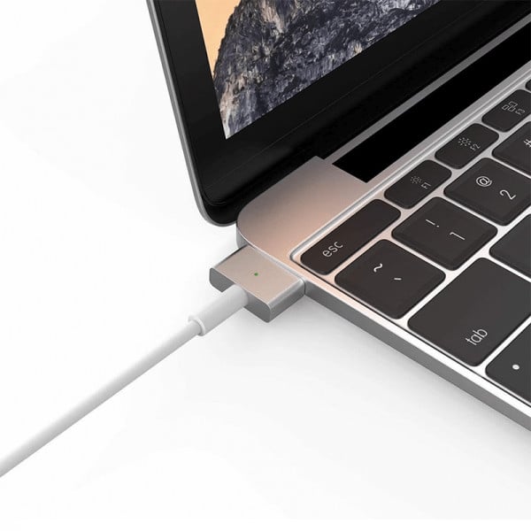 Incarcator adaptor 85W pentru Macbook in forma T, cablu alimentare magnetic si mufa MagSafe 2, 1.8 m + 2 protectii de cablu cadou, alb - 2 | YEO