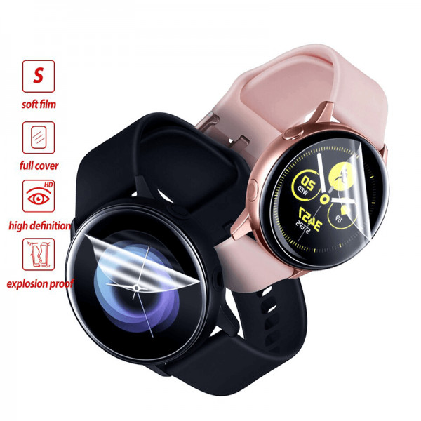 Set 3 folii de protectie ecran pentru Samsung Galaxy Watch Active 2, 44mm, 1.4 inch full size din hidrogel - 2 | YEO