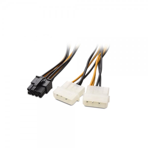 Cablu adaptor pentru alimentare PCI-E 8 pini tata la 2 x MOLEX 4 pini tata , 18cm - 3 | YEO