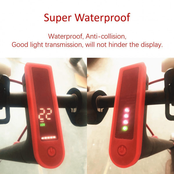 Husa waterproof de protectie din silicon pentru dashboard ecran pentru trotineta electrica scuter Xiaomi Mijia M365/ M365 Pro / 1S / Pro 2 / Mi 3, rosu - 1 | YEO