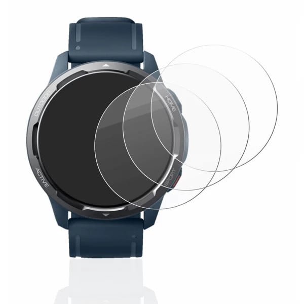 Set 3 folii de protectie pentru Xiaomi Watch S1 Active din sticla securizata rezistenta la zgarieturi, transparent