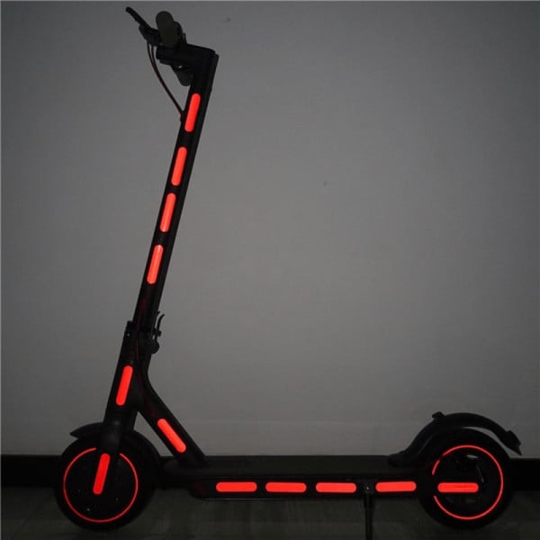 Set stickere abtibilduri laterale reflectorizante pentru trotineta electrica scooter Xiaomi Mijia M365 / M365 Pro, rosu - 2 | YEO