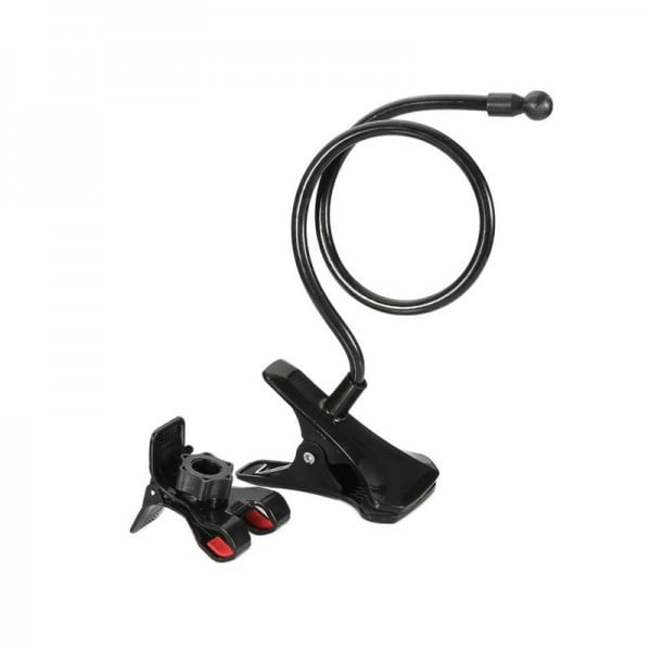 Suport flexibil cu rotatie 360 grade, pentru telefon, clips prindere pentru birou, negru - 2 | YEO