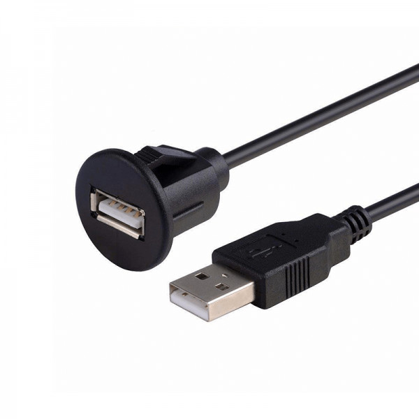 Cablu adaptor Usb 2.0 la priza 12V bricheta auto soclu mama 30 cm, negru 