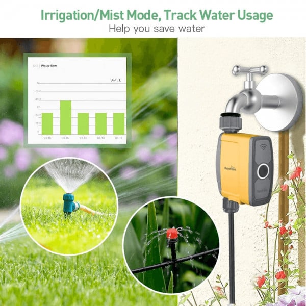 Controller / Programator de irigare automat cu timer/temporizator si Hub WIFI,programare si control prin aplicatie mobila, conexiune WIFI, pentru aspersoare, picuratoare etc, portocaliu - 3 | YEO