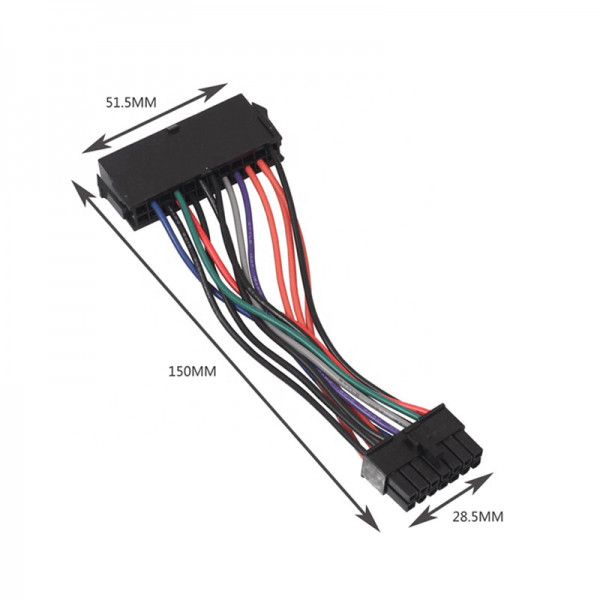 Cablu adaptor alimentare ATX 24 pini la interfata 14pini pentru placa de baza Lenovo IBM Q77, M92P, M93P, H530, B75, A75, Q75, 15cm - 3 | YEO