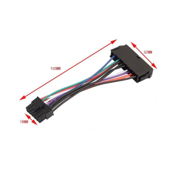 Cablu adaptor ATX PSU 24 pini mama la 12 pini tata pentru placa de baza Acer Q87 / Q87H3 / Q87H3-AM - 3 | YEO