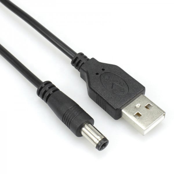 Cablu de alimentare USB 2.0 la DC 5.5/2.5mm, 5V, 2A, 1m - 1 | YEO