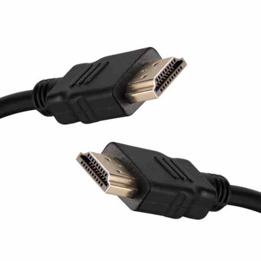 Cablu HDMI v2.0 ARC High Speed UHD 4K@60Hz placat cu aur de 1.5m, negru