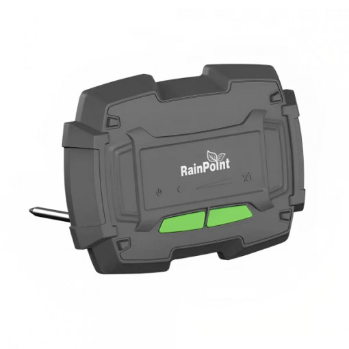 Senzor de umiditate si temperatura RainPoint pentru sol, conexiune WIFI la hub, aplicatie mobila, indicator LED, gri