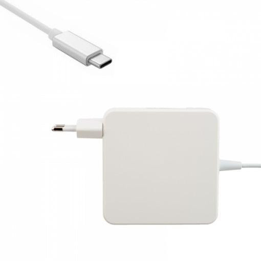 Set incarcator adaptor 87W si cablu alimentare Type C - Type C Fast Charge pentru Macbook, Nintendo, 2m