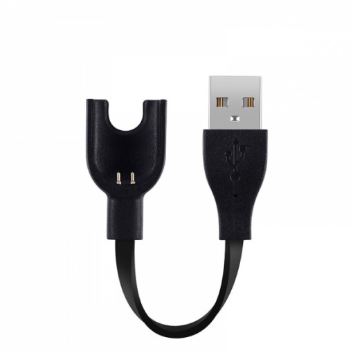 Cablu de incarcare si transfer date pentru bratara smart Xiaomi Mi Band 2 10 cm, negru
