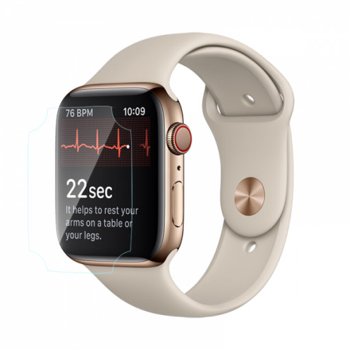 Set 3 folii de protectie ecran pentru Apple Watch 4 Series 40mm, din Hidrogel rezistent la zgarieturi, transparent