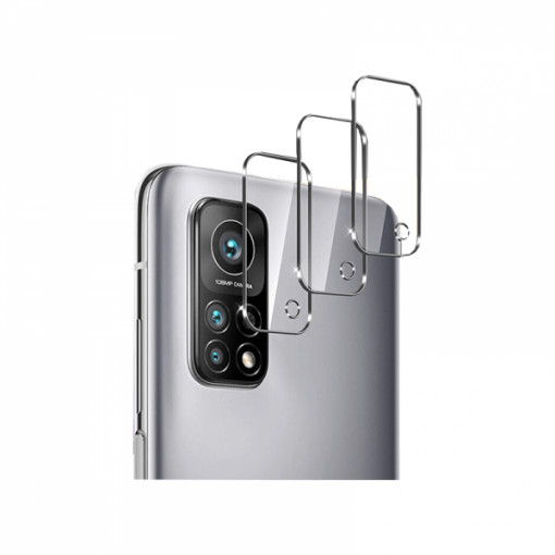 Set 3 folii protectie camera sticla securizata pentru Xiaomi Mi 10T Pro, transparenta