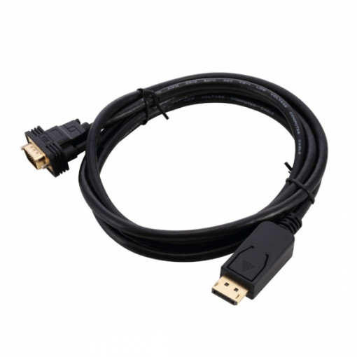 Cablu Displayport tata la VGA tata 4K 1080P 1.8m, negru