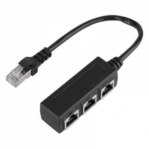 Cablu extensie si separator de partajare Etherner Spliter 1 in 3 out RJ45 LAN Cat 7, 20cm