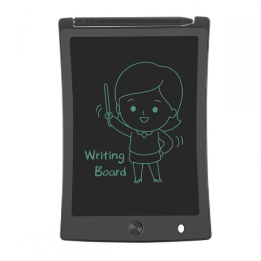 Tableta grafica pentru scris si desenat cu Stylus, display LCD 8.5 inch, protectie ochi, rezistenta la apa si socuri, negru