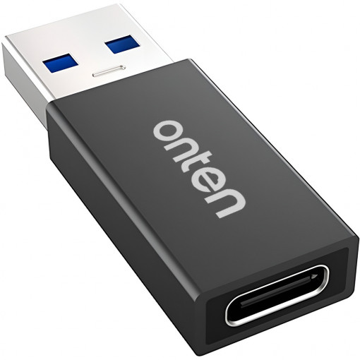 Adaptor USB TYPE C 3.1 la USB A 3.0, carcasa metalica, negru