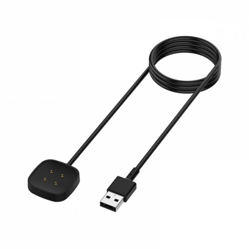 Cablu de incarcare magnetic, pentru Smartwatch Fitbit Versa 3 / Sense, 1m, negru