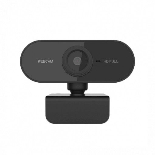 Camera Web Full HD 1080p cu microfon incorporat USB 2.0 Plug and play, pentru PC sau laptop, negru