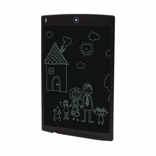 Tableta digitala 12 inch pentru scris si desenat cu ecran LCD, negru