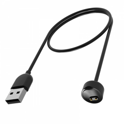 Cablu de incarcare magnetic pentru Xiaomi Mi Band 5/ Band 6, 50 cm, negru