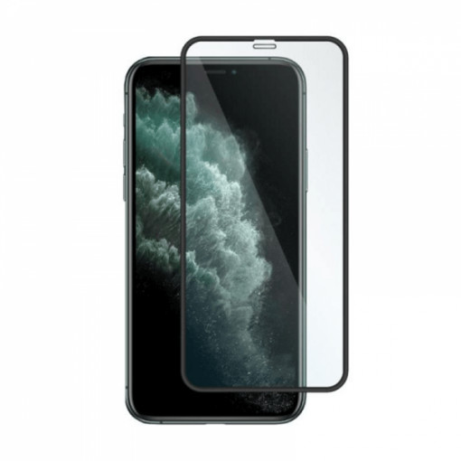 Folie protectie pentru iPhone 11 din sticla securizata 3D, negru