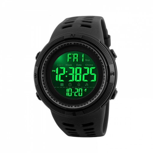 Ceas barbatesc SKMEI 1251 digital cronograf, temporizator, data, alarma, waterproof 50m, negru