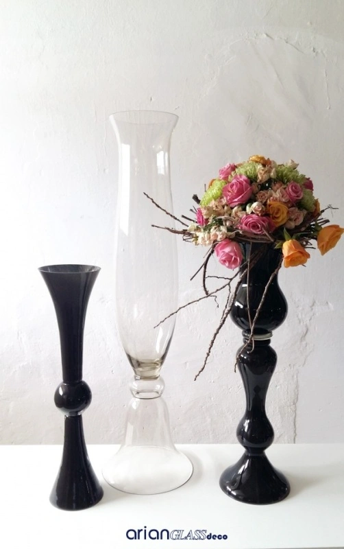 Vaza din sticla neagra Alexandra H 65 cm - Img 6
