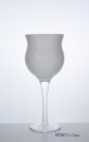 Cupa sticla inalta Floria alba H 35 D 15 cm