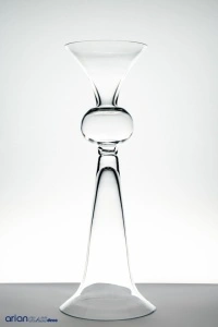 Vaza din sticla transparenta Antonia H 62 cm - Img 5