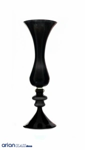 Vaza inalta din sticla neagra Cleopatra H 75 D 26