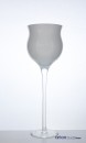 Cupa sticla inalta Floria alba H 45 D 15 cm