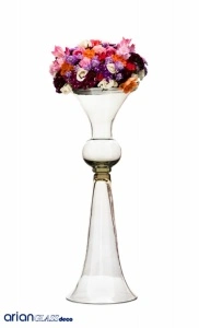 Vaza din sticla transparenta Antonia H 62 cm - Img 2