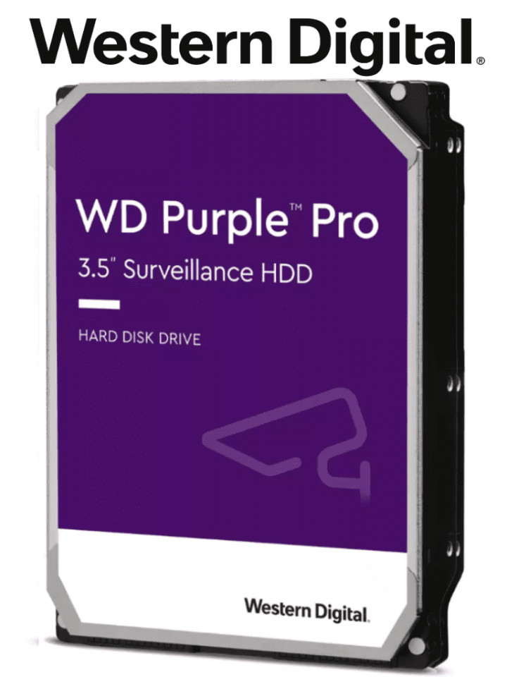 WESTERN WD101PURP- DISCO DURO DE 10TB PURPLE PRO/ ESPECIAL PARA VIDEOVIGILANCIA CON IA/ TECNOLOGÍA IA ALLFRAME/ INTERFACE: SATA 6 GB/S/ CACHE 256 MB/ HASTA 64 CÁMARAS/ 32 SECUENCIAS DE IA PARA ANÁLISIS DE APRENDIZAJE PROFUNDO/ - NULL