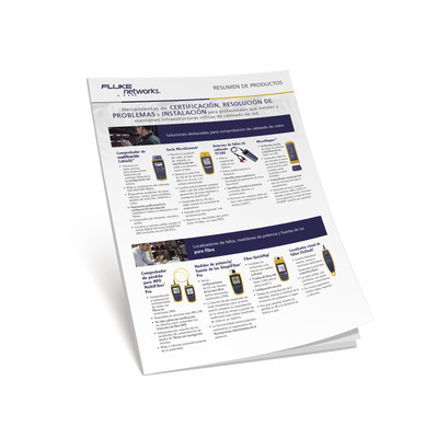 FLUKE NETWORKS DIPFLUKE23500 Diptico Fluke Networks (Paquete