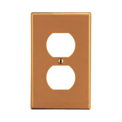 HUBBELL HUBP80R Tapa para Contacto Duplex Color naranja.