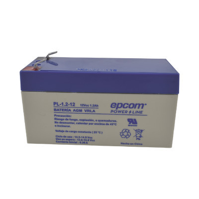 EPCOM POWERLINE PL1212 Bateria de respaldo / 12V 1.2 Ah / UL