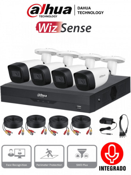 DAHUA DHT0250013 DAHUA KITXVR5104HS4KLI34HFW1500CMA- Kit de