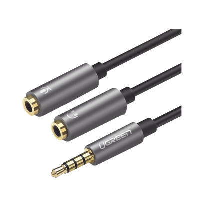 UGREEN 30619 Cable Divisor en Y / De 3.5 mm Macho a Dos Sali