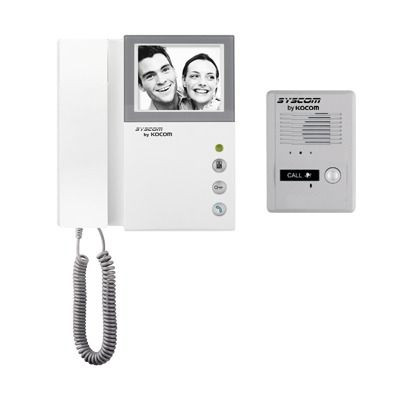 KOCOM KVM301 Kit de TV portero con auricular monitor blanco