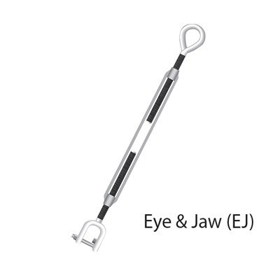 ROHN 12TBEJ Tensor de 1/2" X 12" Ojo - Quijada