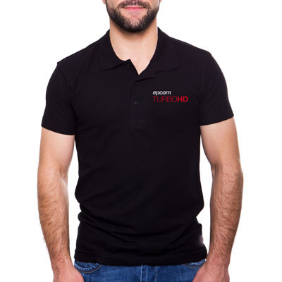 EPCOM PLATHDBL Playera Tipo Polo Color Negro epcom TURBOHD