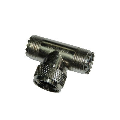 Syscom ARF1011ND Adaptador "T" AMPHENOL de UHF Macho (PL-259