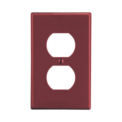HUBBELL HUBP8R Placa de Pared para Contacto Duplex Color Roj