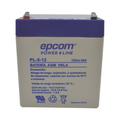 EPCOM POWERLINE PL512 Bateria de respaldo / 12 V 5 Ah / UL /