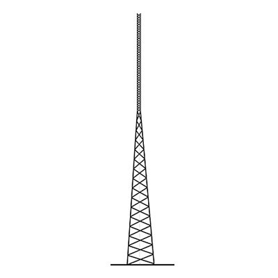 ROHN SS080D90 Torre Autosoportada Tubular ROHN de 24 metros